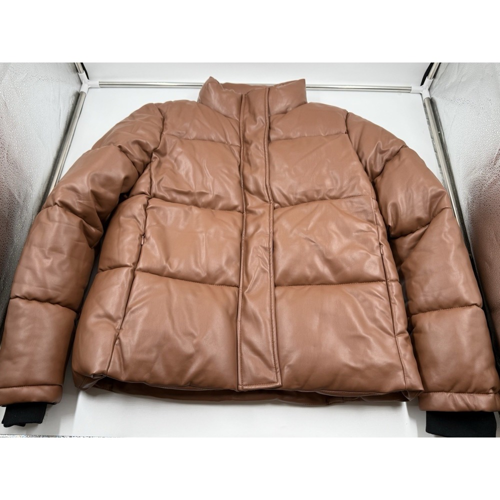 marc new york Puffer leather jacket women large